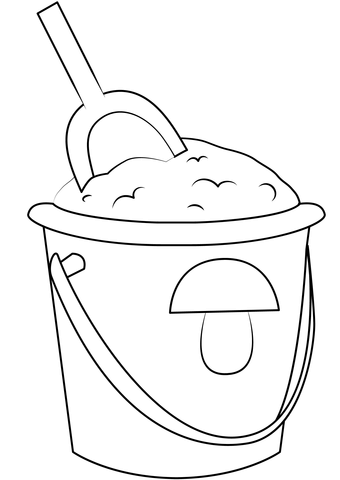 Sand Bucket Coloring Page